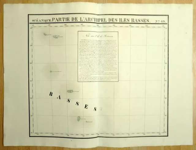 ARCHIPEL DES ILES BASSES Carte géographique n° 49 de VANDERMAELEN 1827