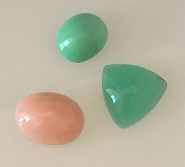 gemstones - jewellery making. Joblot. Peruvian Opal cabochons.Turquoise blue *04