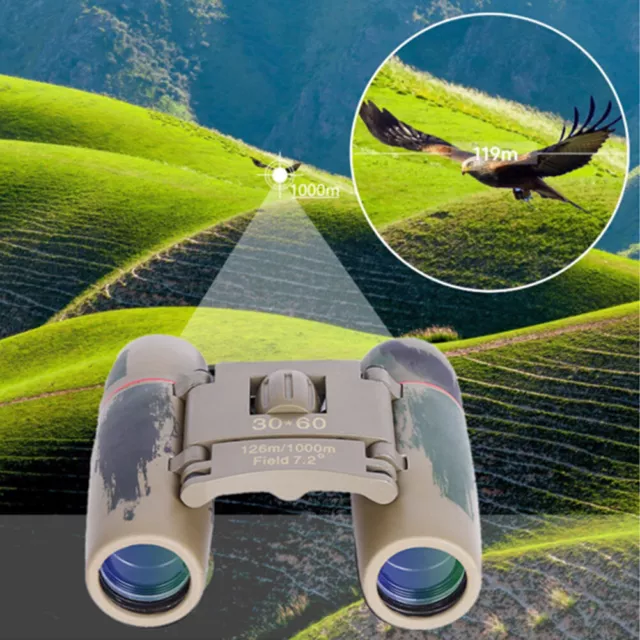 8X Compact Binocular Hunting Folding Adults Kids Gift Bird Watching Outdoor
