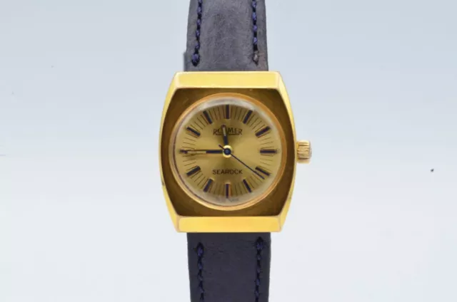 Roamer Searock Carica Manuale Orologio Donna 24MM Acciaio Vintage Raro da Polso
