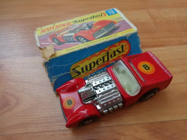 Vintage Matchbox Lesney Superfast No.19 Road Dragster Boxed Excellent