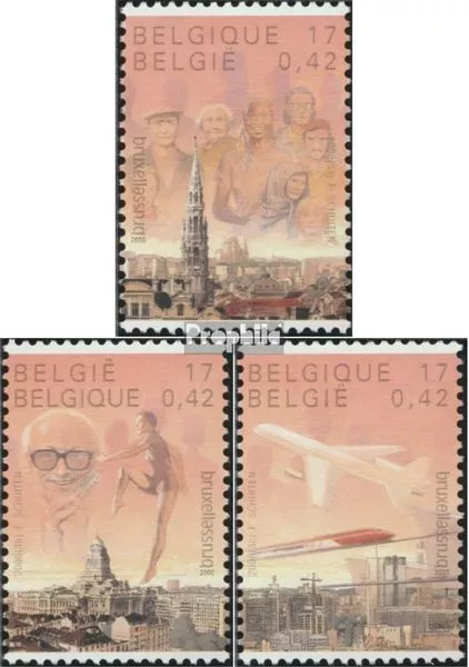 Briefmarken Belgien 2000 Mi 2935-2937  postfrisch Luftfahrt