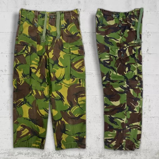 1990s Vintage British DPM Camouflage Trousers, Airsoft Army Surplus Size 30x30