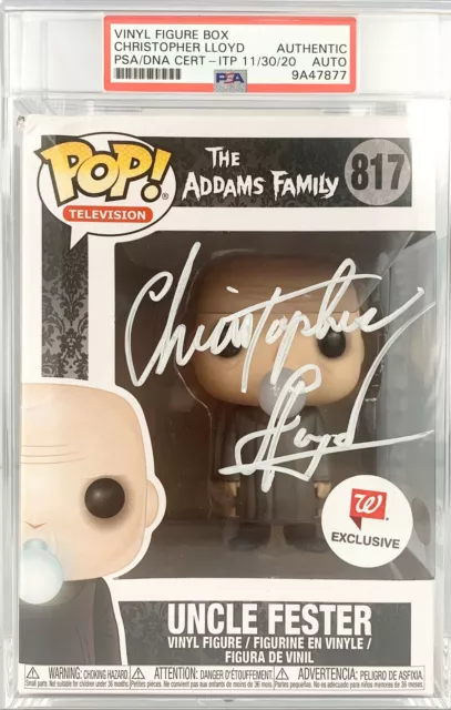 Christopher Lloyd autographed Funko Pop 817 The Addams Family PSA Encapsulated