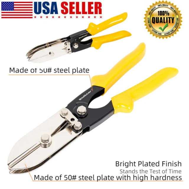 Hand Crimper Sheet Metal Tools for 5-Blade 24-28 Gauge Duct Downspout Stove Pipe