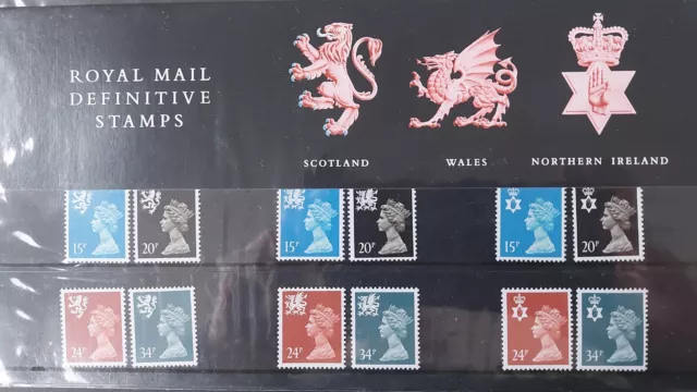 GB Presentation Pack No. 20  Machin Definitive Regional Stamps 1989