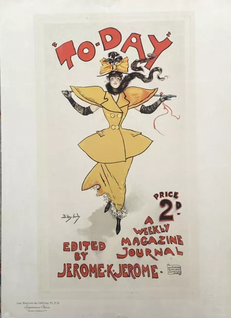 Original Dudley Hardy Today Maitres De L’Affiche Lithograph Poster Art Nouveau