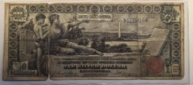 1896 $1 Large Educational Silver Certificate