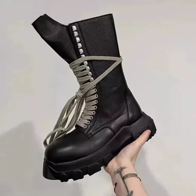 Rick Owens Black Bozo Tractor Look Alike Bapesta / carti / boots / ken Carson