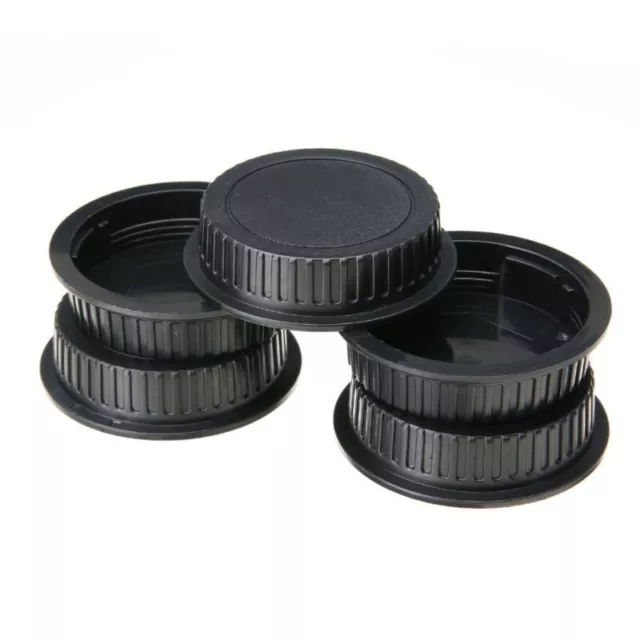 5x Tapa trasera Objetivo Tapa Protectora para Canon EOS EF ES S Serie Negro