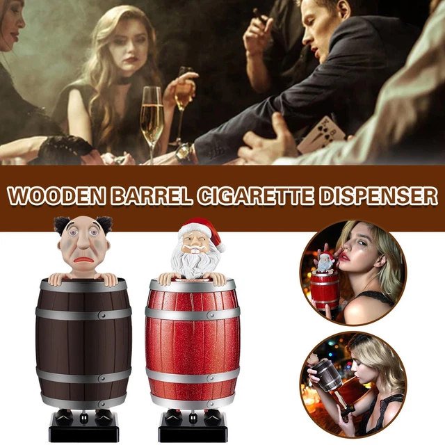 guy in a barrel cigarette dispenser awakentti Funny Case, Cigarette Box, Funny Santa Claus The Wooden Cigarette Pop Up, Cigarette Holder Prank Toy Gift for Valentine's Day Gift &Decor (Bald Man) : Health CHUBEI Funny Santa Claus in
