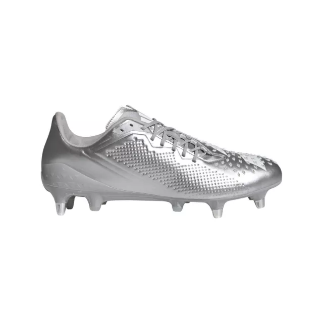 Adidas Unisex Predator Malice (SG) Rugby Boots / Silver White / RRP £180