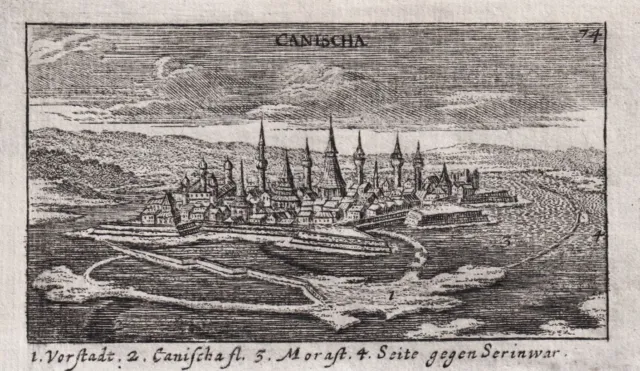 Nagykanizsa Ungarn Hungary engraving Kupferstich Sandrart 1680