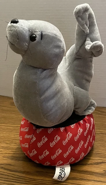 Coca Cola Circus Performing Seal Plush Stuffed Toy 12" Good Stuff 2002 Red Satin