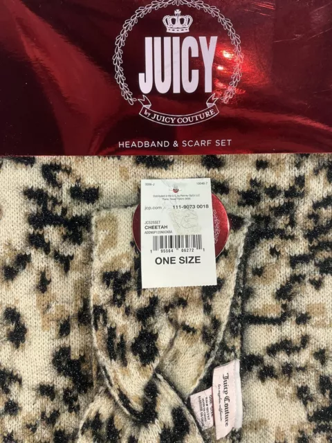 NEW (w tag) Juicy By Juicy Couture Cheetah Scarf And Headband 2-pc. Set 2