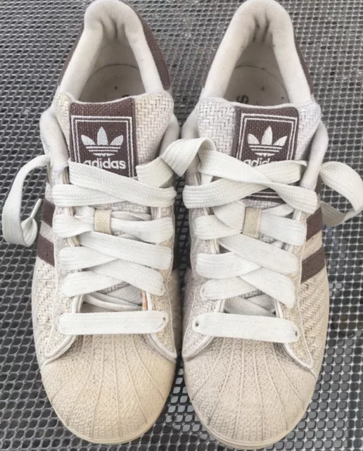 ADIDAS SUPERSTAR MENS Trainers Size Uk 12 Cream Hemp Very Rare