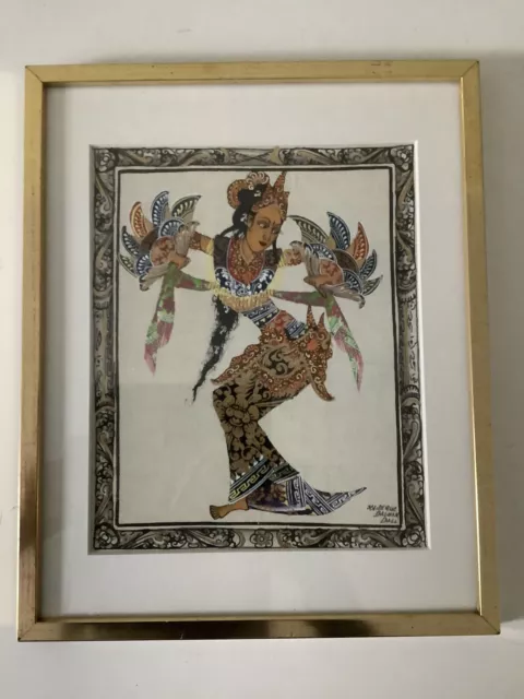 Originalzeichnung Ketut Gerut, Batuan Bali, handsigniert