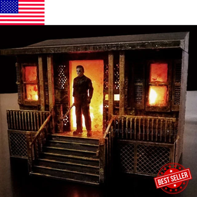 Halloween Decorations Horror Resin Figure Michael Myers Statue Toys Light Up New