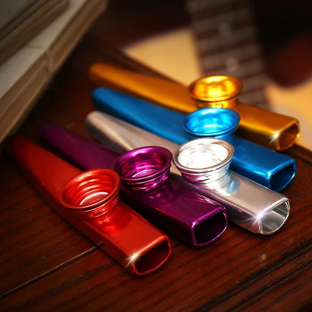 Kazoo En Métal Pour Débutants - Instrument à Vent Léger, Facile à Jouer, Couleur Verte