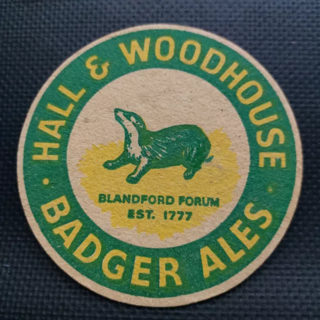 Hall And Woodhouse Beer Mat Uk Cat No 07. Blandford Forum.