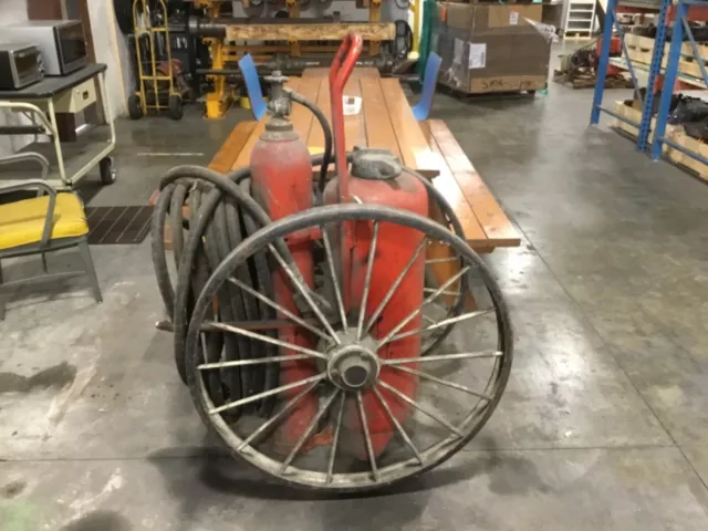 Vintage Ansul Fire Extinguisher Cart #127Bk Fml Vintage Ansul Fire Extinguisher Cart #127Bk Fml