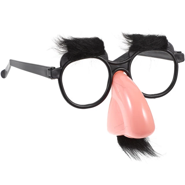 BIG NOSE DISGUISE Glasses with Eyebrows and Mustache for Halloween and ...