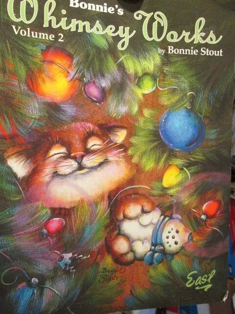 Bonnie's Whimsey Works Painting Book #2-Stout-Cat In Tree/Witch/Snowpeople