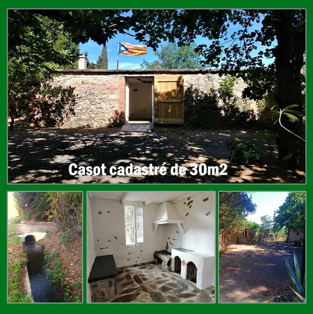 Terrain de loisirs avec casots / remise / grange / cadastrés 66 Castelnou