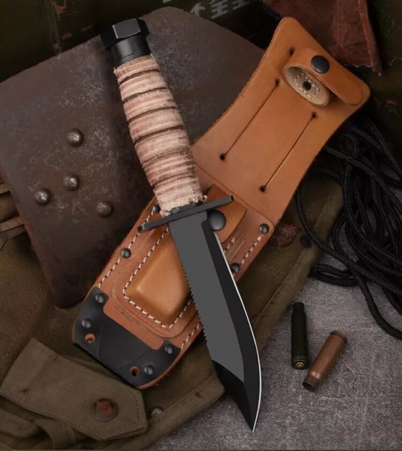 Bugout Wilderness Survival Air Force Knife Army Military Emergency Fixed Blade