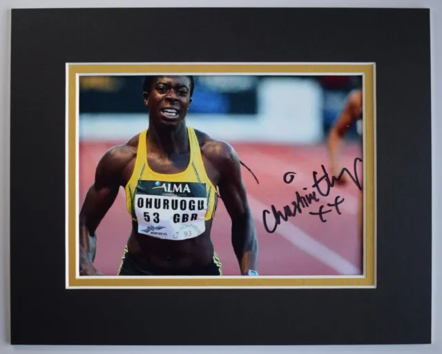 Christine Ohuruogu Signed Autograph 10x8 photo display Olympics Athletics AFTAL