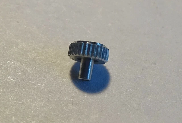Pièce Horlogerie Pour Montre ETA 2381 : Tige De Remontoir Et Couronne Métal Doré, Neuf Sans étiquette