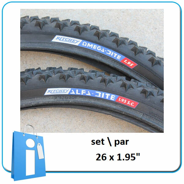 Nos Set De Pneus Rétro Wolber Chamonix 26 X 1.95 Vintage