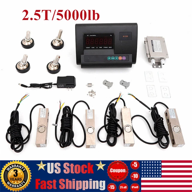 20000 LB 2.5T LOAD CELL SCALE KIT PLATFORM LIVESTOCK CATTLE FLOOR TRUCK Scale