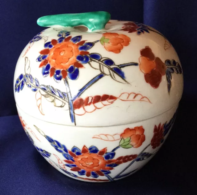 Superbe Pot Couvert Porcelaine Imari Chine Japon Ancien Signé Très Bon État