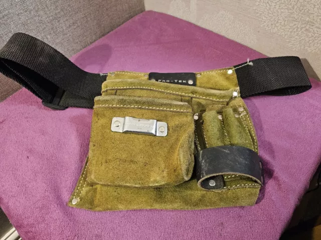 Pro-Tek strapazierfähiges Wildleder Leder Werkzeug Gürtel Tasche