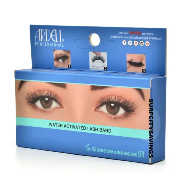10 PACK Ardell Aqua Strip Lashes, 341 Black NO adhesive needed Fast Shipping 2
