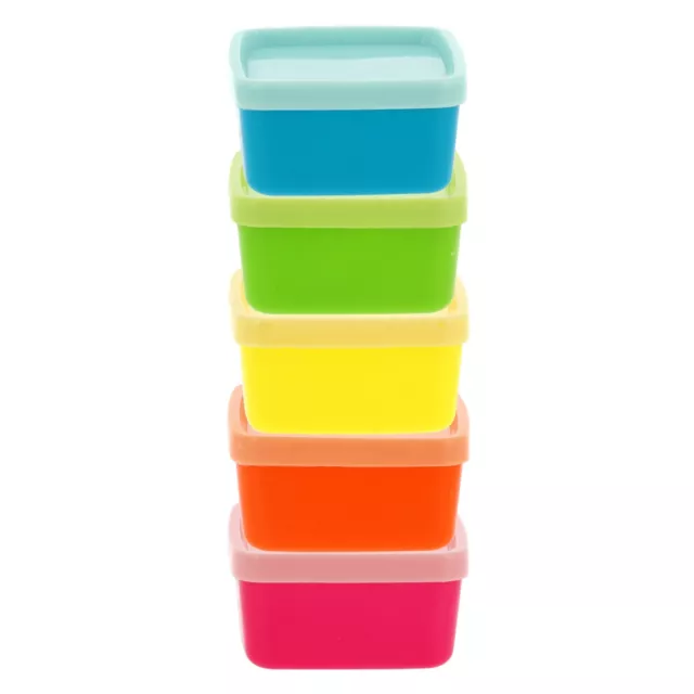 5 Mini Plastic Storage Containers Small Food Boxes Snack Pots Tub Lunch Box Baby