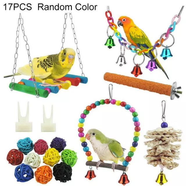 Haustier Vogel Papagei Sittich Wellensittich Hängematte Schaukel Spielzeug Set