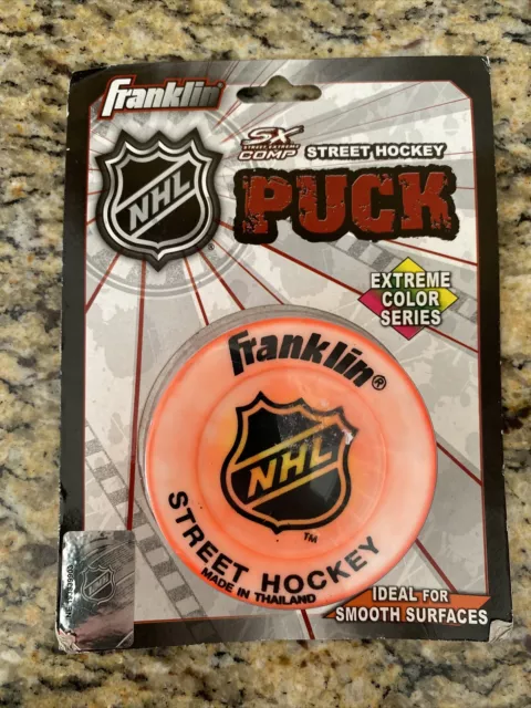 Franklin Sports Street Hockey Molded Vinyl Puck - NHL  Extreme Color Series New