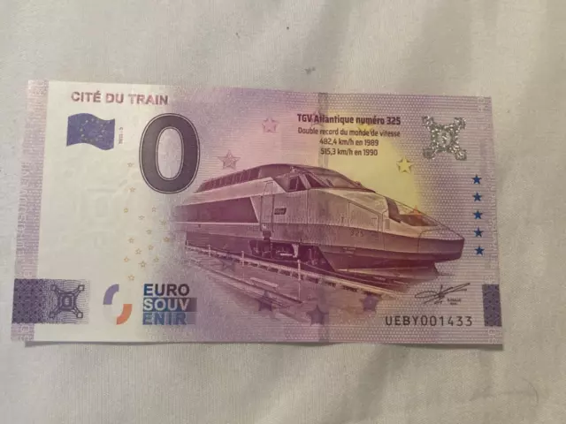 Billet Euro Souvenir TGV 325