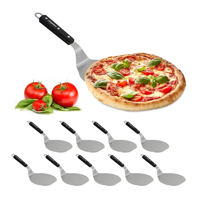Pelle à pizza lot 10 Manche en bois four Pelle tartes flambées Pelle en inox