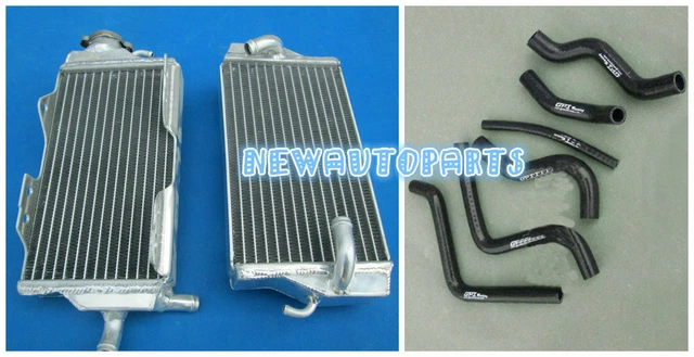 Black Aluminum Radiator & Hose For 2000-2001 Honda CR125 CR125R  2 stroke 00 01
