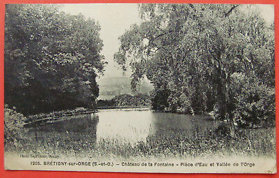 CPA 91 bretigny sur orge, Château de la Fontaine, water piece and barley valley