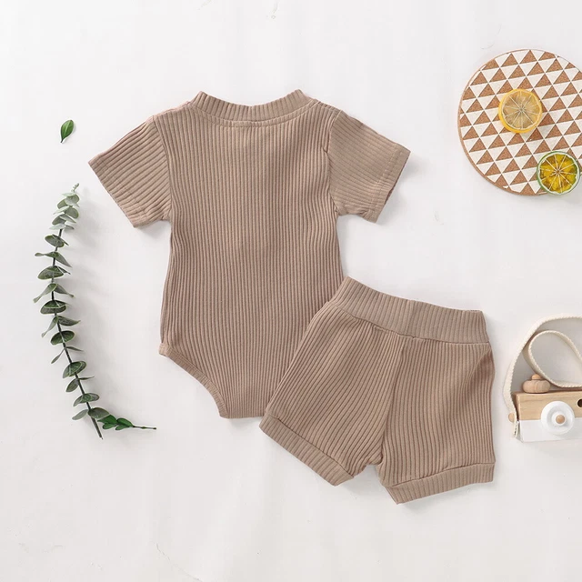 Tuta pantaloncini pantaloni abiti estivi neonato bambina 8