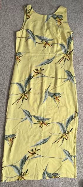 Tommy Bahama Silk Maxi Dress Yellow Floral 6