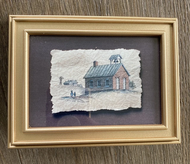 Richard Neuman's Print Reproduction Card Snap-Shut Frame 1994 Series Schoolhouse