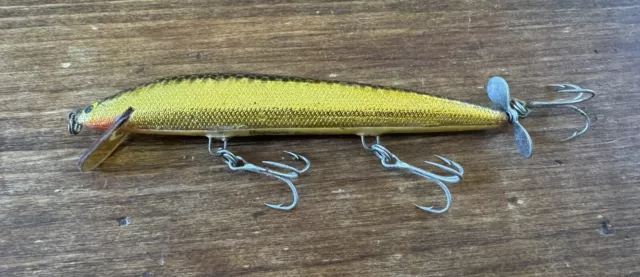 EARLY VINTAGE BAGLEY'S Spinner Tail Bang-O-Lure, Gold Foil Body, Fishing  Lure $71.00 - PicClick