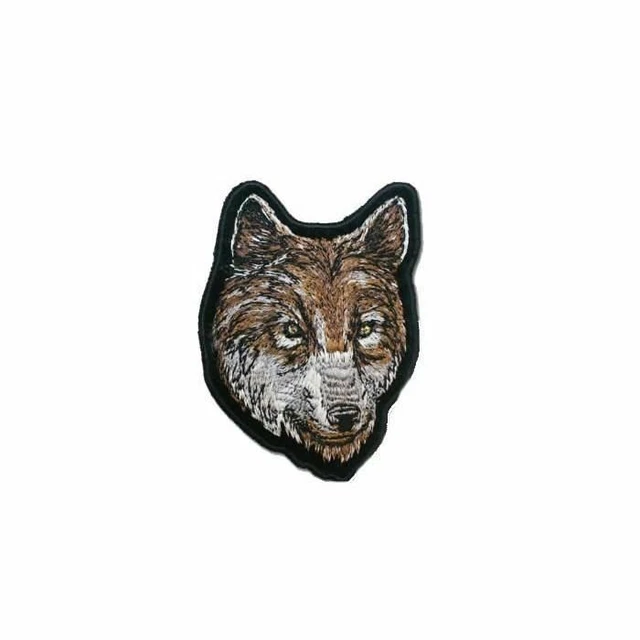 Wolf Testa Moto Gilet Toppa 5 " x 3.5 "
