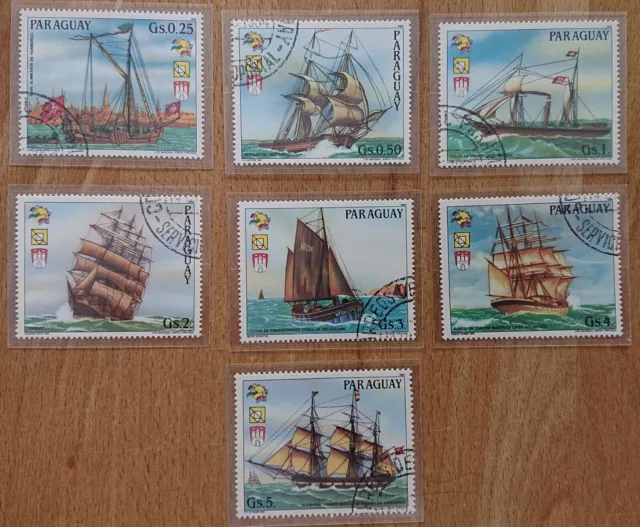 Paraguay Salon Hamburg 1984, Mi.Nr. 3772 - 3778, Briefmarken Hamburger Schiffe