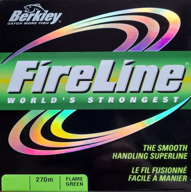 Berkley Fireline 270m flame green geflochtene Angel Schnur